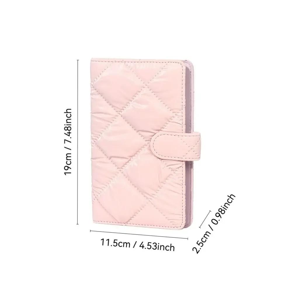 Universal 3 inch Instant Camera Photo Album 108 Pockets Large Capacity Photo Storage Case Solid Color PU Leather Card Organizer