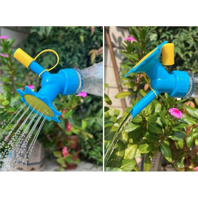 Watering Cans Garden Tool Plastic Sprinkler Seedlings Plant Nozzle Indoor Bottle Cap Sprinkler Flowers Watering Dual Head 3PCS Long Spout