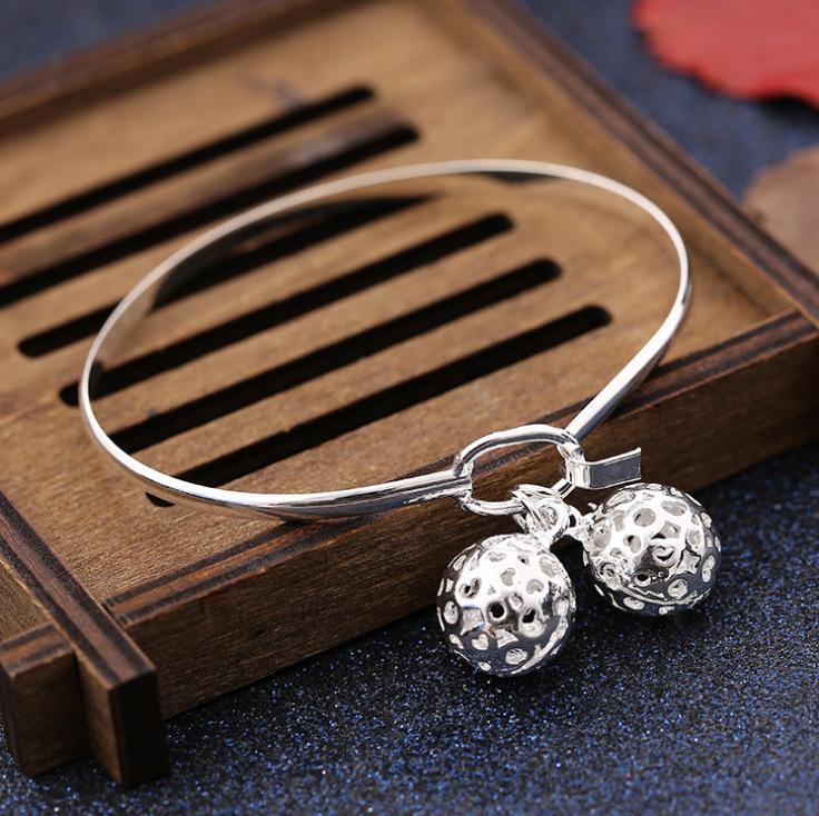 Модный популярный браслет с покрытием из 925 пробы, браслет с шариком, браслет