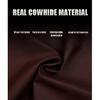 38cm Car Genuine Leather Steering Wheel Braid Cover Hand-stitched Soft Non-slip Auto Interior Accessories