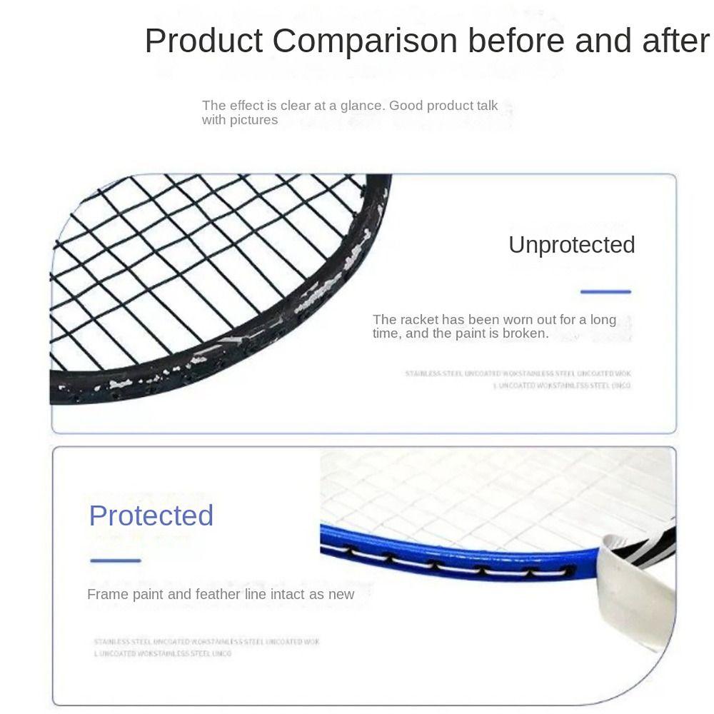Self Adhesive Racket Frame Protector Anti-Friction Racquets Protective Sticker  Sport Equipment