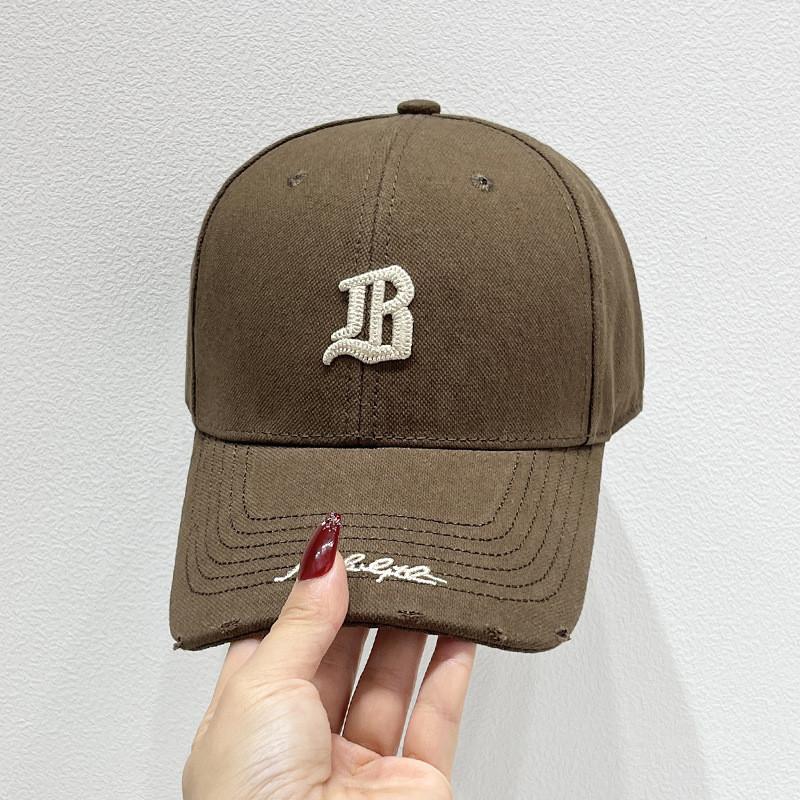 Baseball Cap Women Embroidered Letter Cotton Casual Sun Hat For Autumn