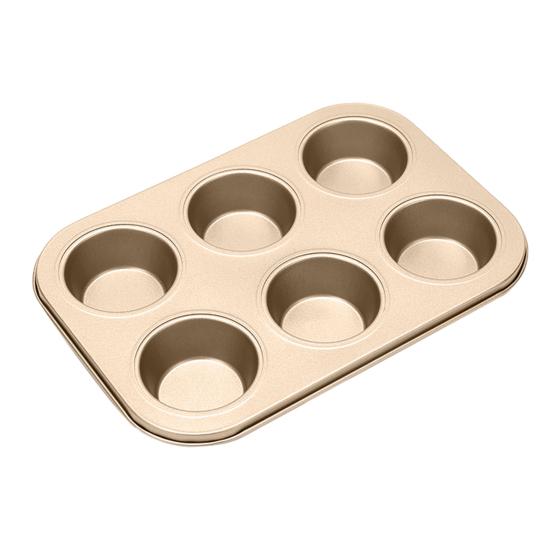 Muffin Pan Carbon Steel Cupcake Pan Nonstick Heavy Duty Easy To Clean 4/6 Cup Waffles Baking Mold for Parties