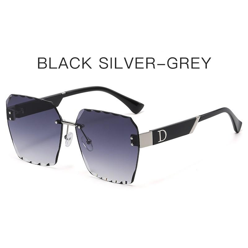 Стильные безрамочные солнцезащитные очки D Brand для мужчин и женщин, модные большие очки, унисекс, тренд, защита UV400