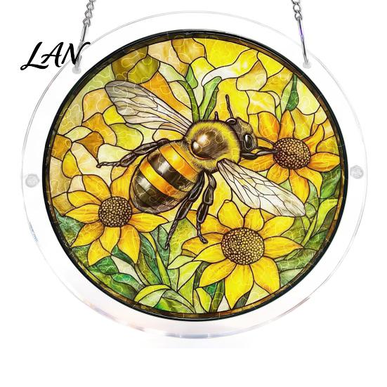 Decorative Hanging Puzzle Piece Acrylic Suncatcher, Colorful Window Ornament, 7.87 Inch Sun Sunlight Pattern Wall Decor Catcher Decoration, Ideal for