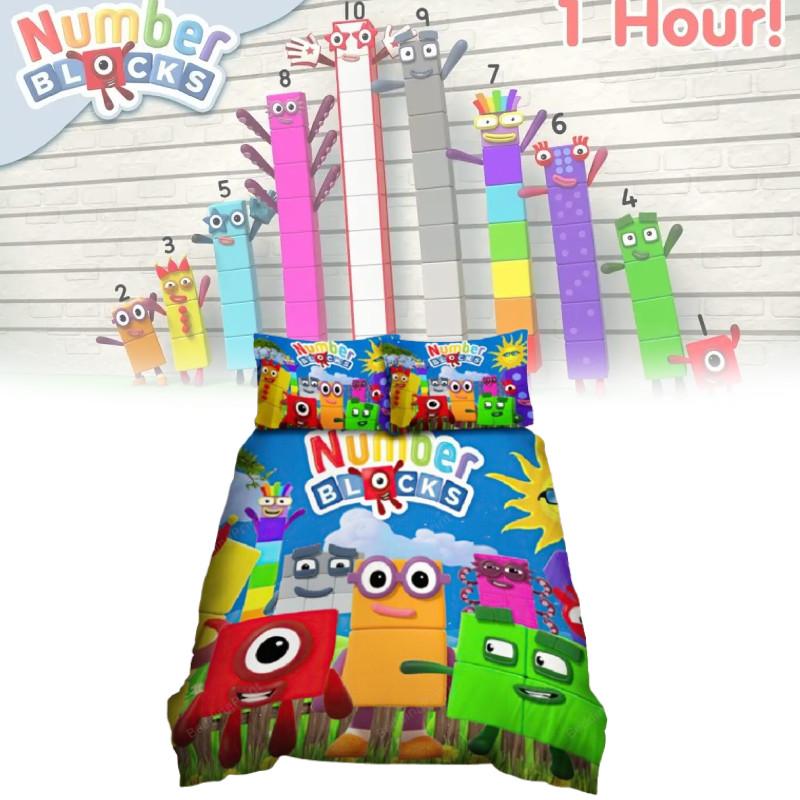Комплект постельного белья «Цифровые блоки Numberblocks» с активной печатью для современного декора спальни