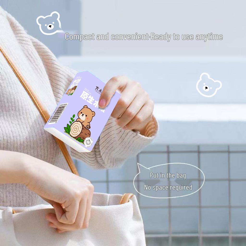 Мини-салфетки Fang Xiaomian для путешествий - Портативные платки и салфетки из первичной древесной массы для использования на открытом воздухе