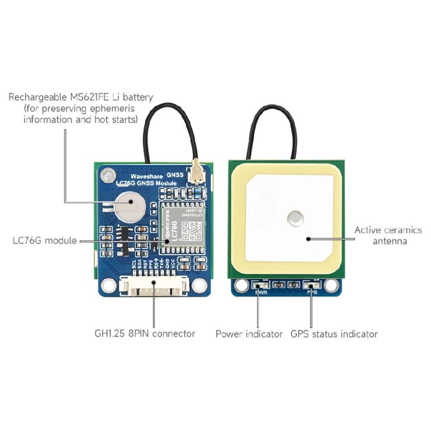 Quectel L76K/Lc76G GNSS Модуль позиционирования связи Uart Поддерживает GPS ГЛОНАСС BeiDou Galileo QZSS Мультисистемный