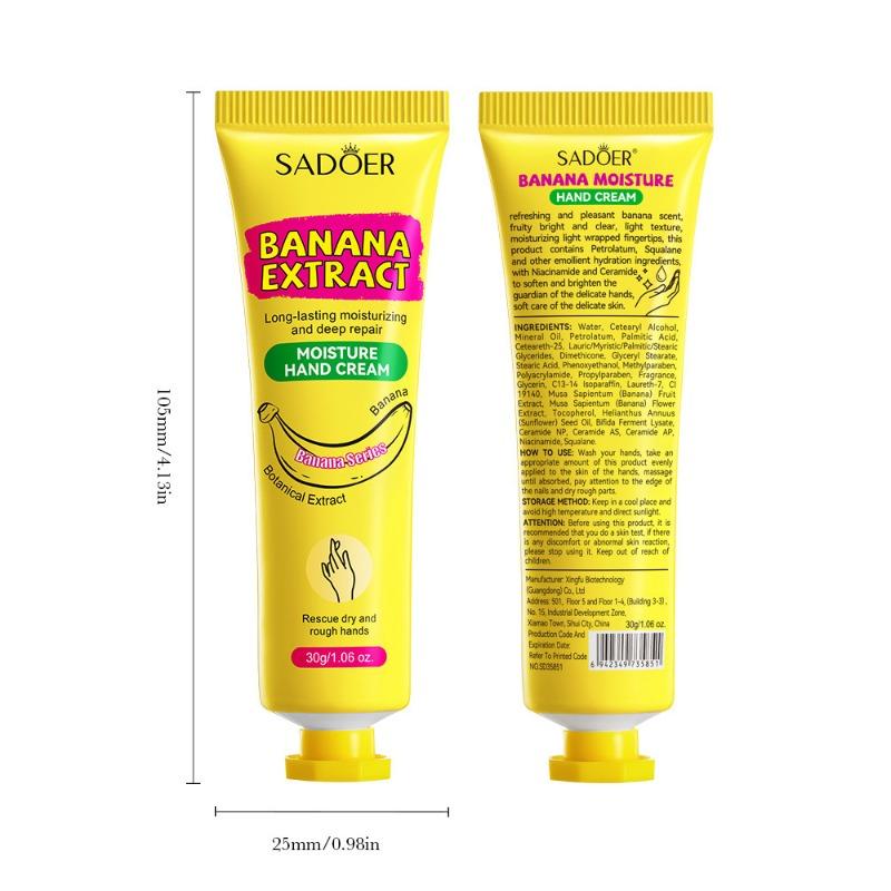 30 г банановый увлажняющий крем для рук увлажняющий и против сухости крем для рук на осень и зиму