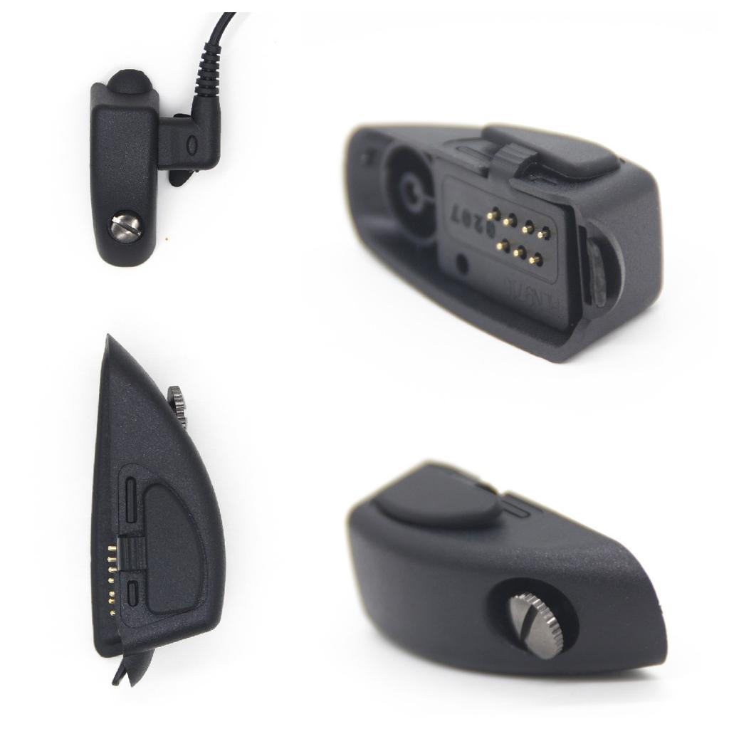 Earpiece Headset Mic Audio Adapter For Motorola Walkie Talkie Radio GP340 GP338