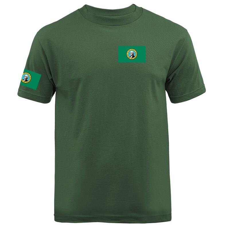 State of Washington Flag Crest WA Graphic T-shirt