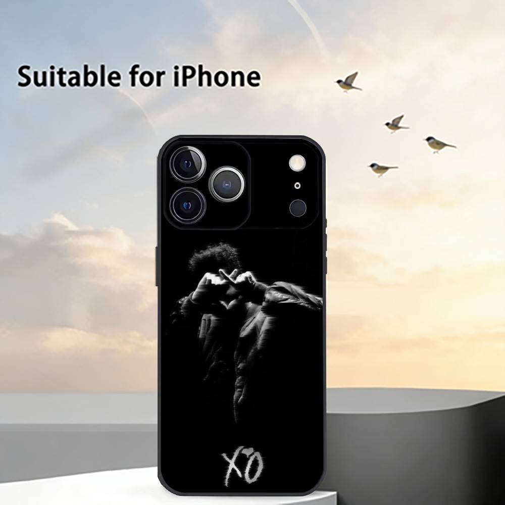 Чехол для телефона W-Weeknd X-XO для iPhone 17,16,15,14,13,12,11 Plus,Pro Max,XS, Мягкий силиконовый черный чехол