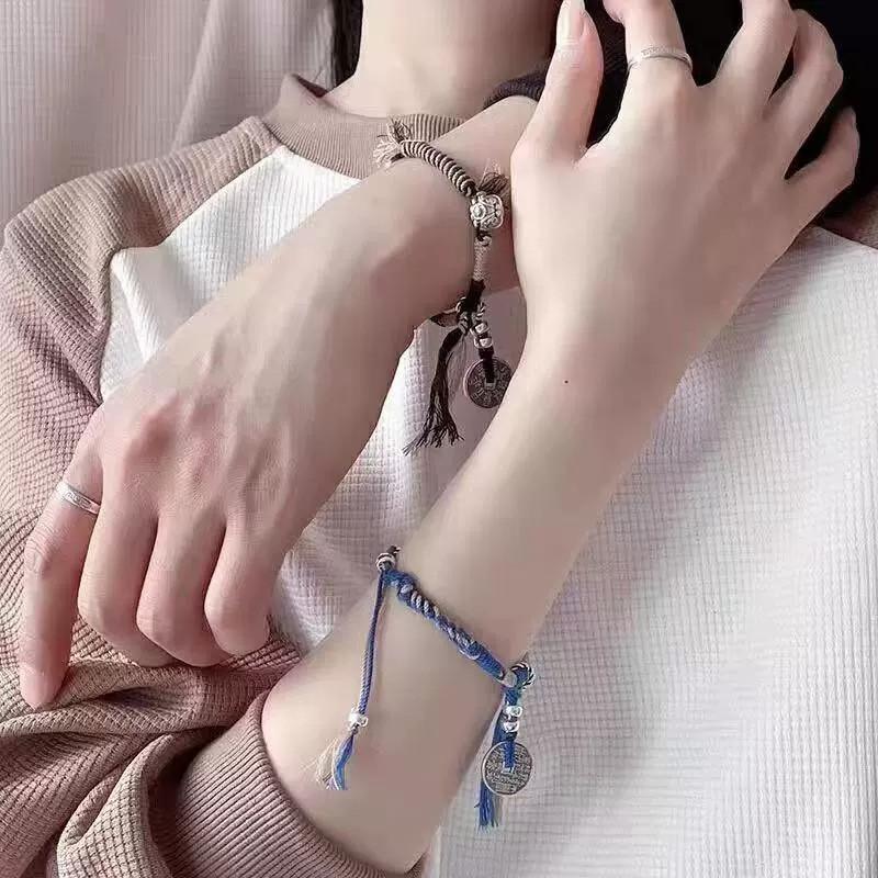 Китайский Лев Южная Монета Вязаные Браслеты Украшения Ювелирные Изделия Подарки Мода