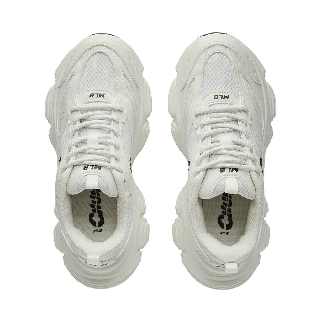 New MLB Los Angeles Dodgers Cushioning Height Increasing Lightweight Breathable Low top Chunky Sneakers Unisex Ecru 3ASHW055N-07WHS