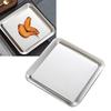 2PCS/SET Rustproof Stainless Steel Tray Flat Design BBQ Plate Serving Plate Shallow Tray  Buffet