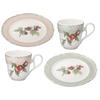 Noritake Кружка и тарелка (Парный набор) - Тарелка 19 см и кружка 375 мл, дизайн «Фруктовый сад», две кружки и две тарелки, тонкий фарфор (Белый с оттенком), M9719/4911-12