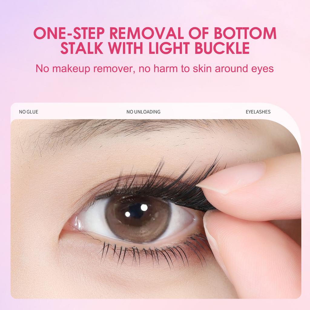 Pre Glued Press on Lashes Clusters Self Sticking Eyelashes Clusters for Beginner & Proficients Friendly