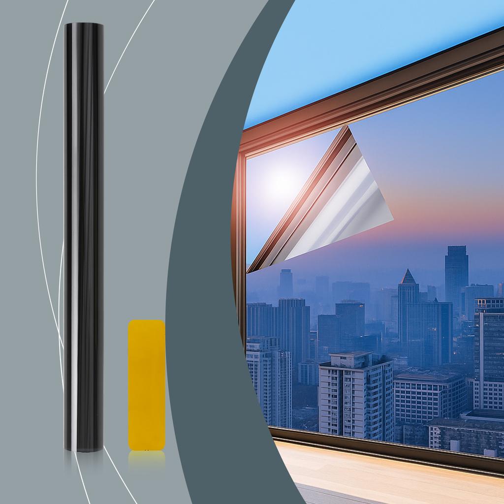 Светопрозрачная теплоизоляционная пленка для стекла, защита от подглядывания, безопасный и экологичный инженерный рулонный материал.