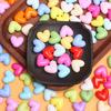 500g 17mm Colourful DIY Accessories for Jewelry Making Loose Spacer Beads Acrylic Heart Shape
