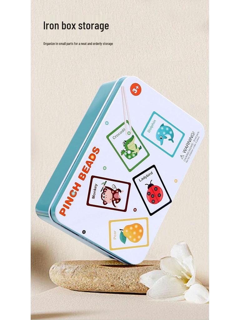 Multicolor Counting Beads Puzzle - Educational Math Game for Children