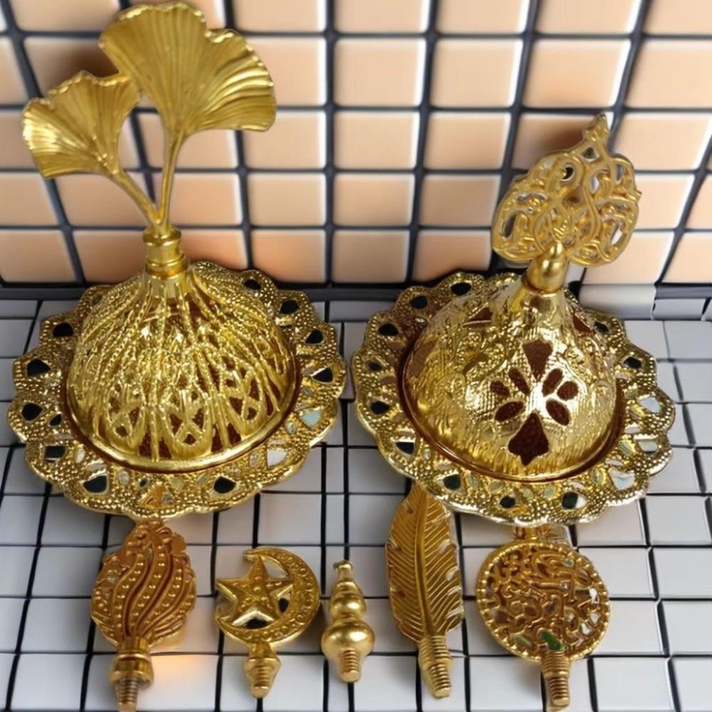 Gold Mini Censer Holder Zinc Zinc Alloy Aromatherapy Burner Creative Metal Incense Burner  Middle East