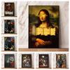 Mona Lisa Figure Poster Canvas Wall Art Prints Street Art Graffiti Painting Modern Abstract Artwork for Living Room Home Decor