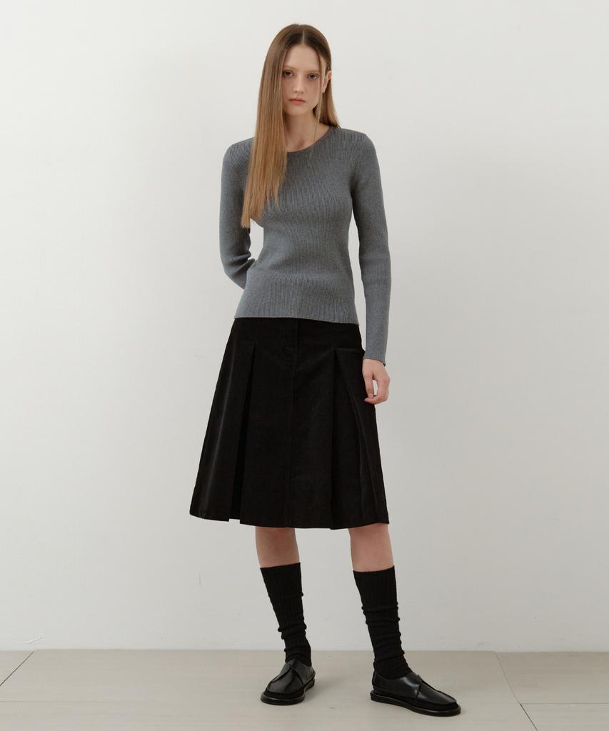 Среда Оазис Для Женщины Джейн Круглый Вырез Стирка Вязаный_Серый(Wc25-Kn34)