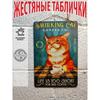Металлическое настенное искусство с кошками, Знак-плакат для любителя домашних животных