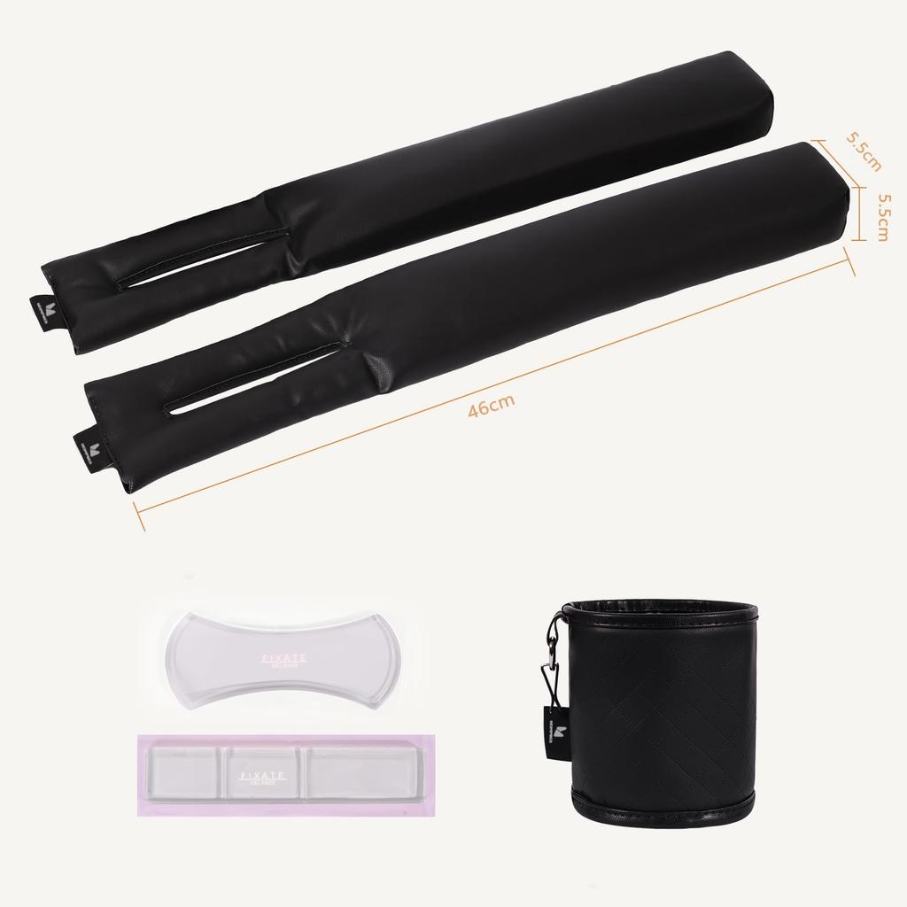 Hompres Заполнитель щели между сиденьями автомобиля из ПУ кожи с карманом для хранения объемом 700 мл и многоразовым клеем, предотвращает падение ключей и смартфонов в щель, двусторонняя лента,