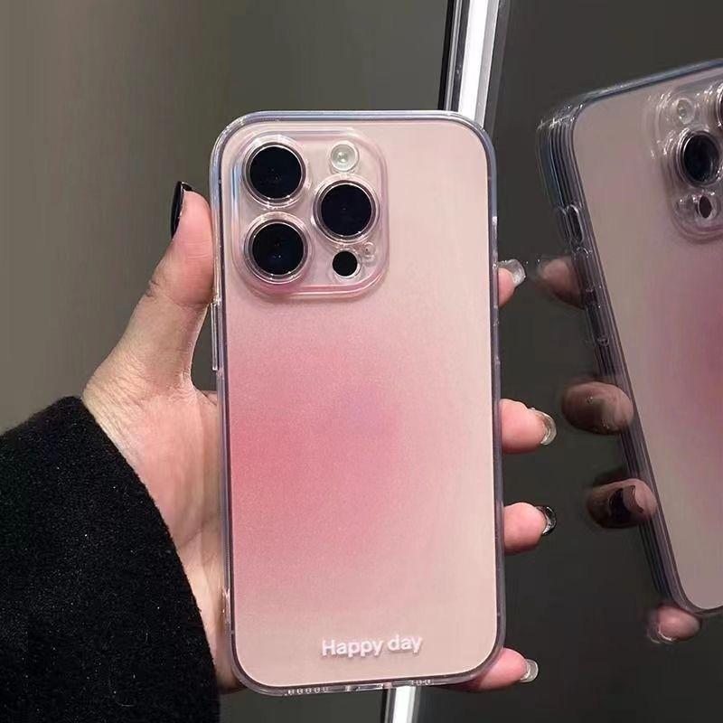 Простой Градиентный Розовый Трендовый Чехол Для Телефона Для iPhone 16 15 14 13 Pro Max 13 12 11 Pro X XR XS MAX 7 8 Plus Mini Ультратонкий Чехол Y2k