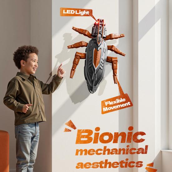 Электрическая игрушка Геккон с дистанционным управлением, со светодиодными глазами, вращение на 360 градусов, перезаряжаемая, лазающая по стенам ящерица на радиоуправлении, геккон для лазания по стенам для малышей, игрушка для розыгрышей