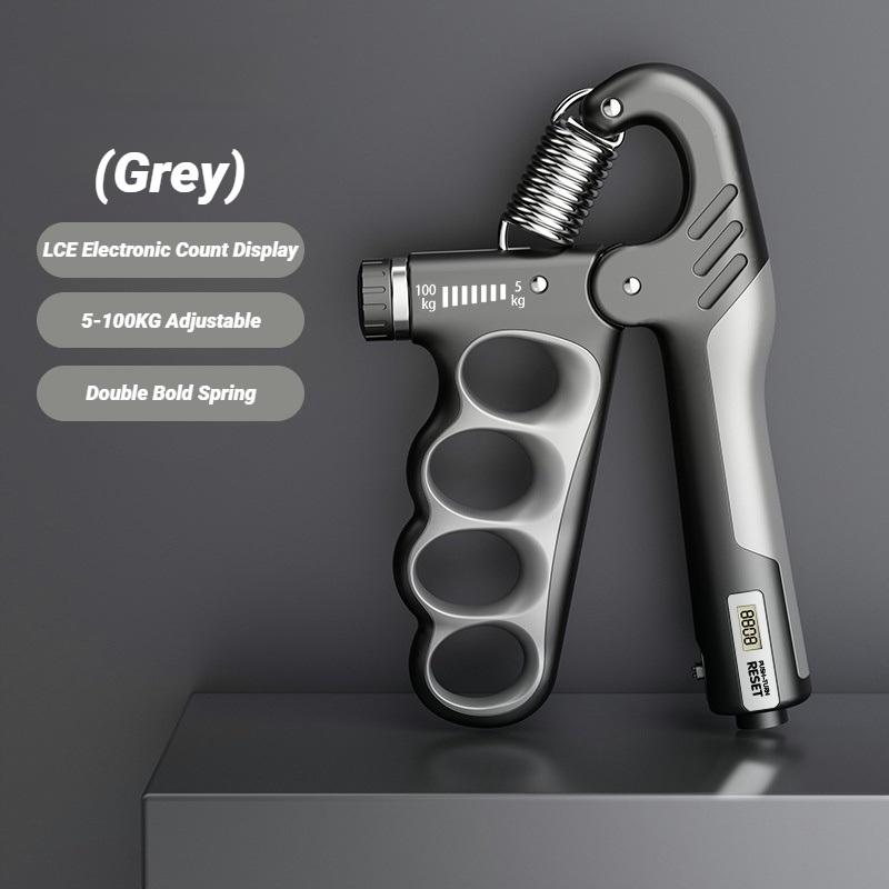 5-100KG Adjustable Electronic Counting Hand Grip Strengthener, Wrist & Hand Muscle Trainer, Rehabilitation Recovery Fitness Gripper