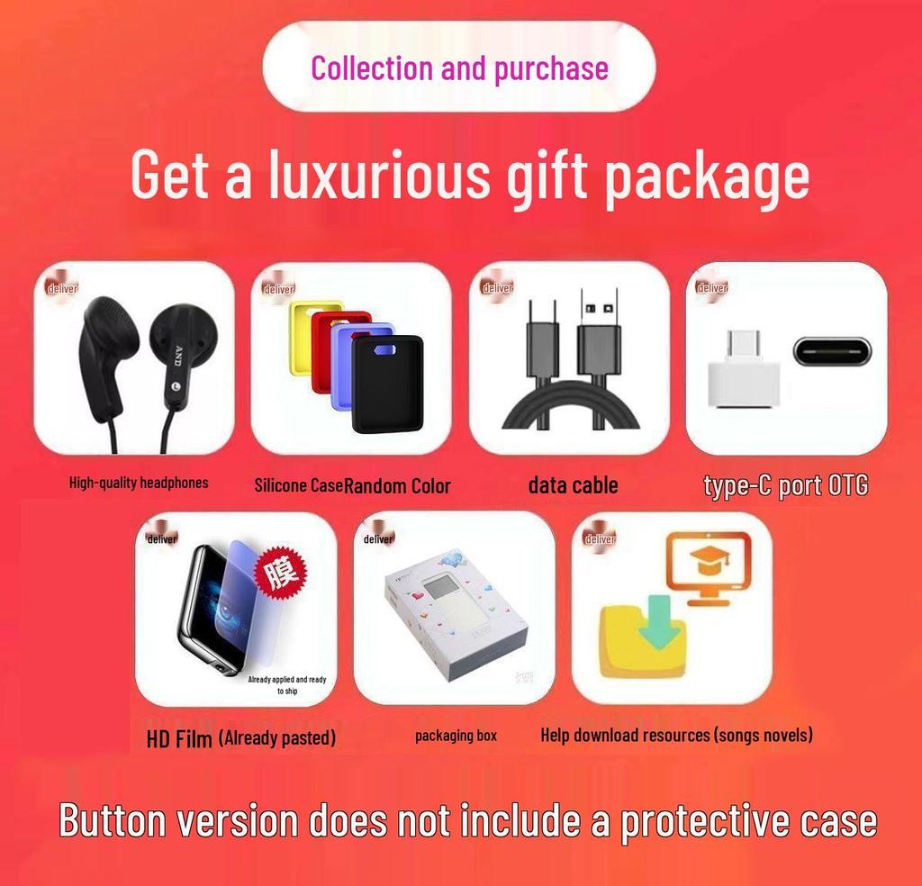 Student MP5 Touchscreen Portable Player: Read Novels, Listen To Music, Connect Via Bluetooth. Perfect for High School Students.