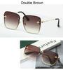 Outdoor Metal Frame Square Sunglasses Women Men Luxurious Lovely Sun Glasses Mirror Black Colors Designer Brand Fashion