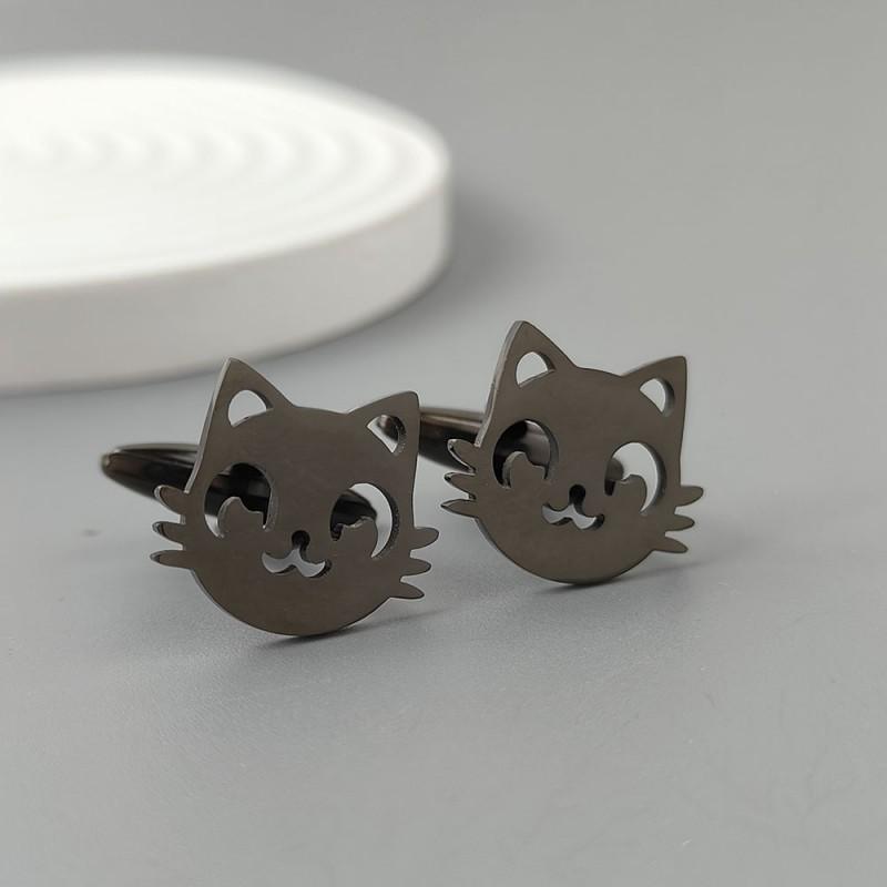 Cat Brooch Cufflinks Cute Exquisite Korean Design High-end Light Luxury Clothing Accessories