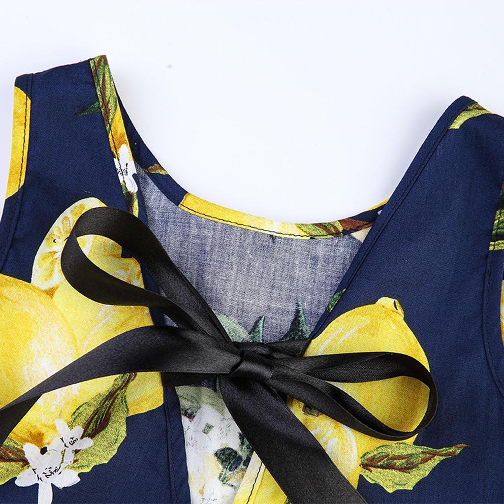 Милое платье для девочки с принтом лимонов или подсолнухов