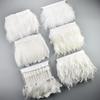 1Meters Black White Feathers for Needlework Ribbon Tape Fringe Feather Trim Pheasant Turkey Ostrich Goose Marabou Sewing Clothes