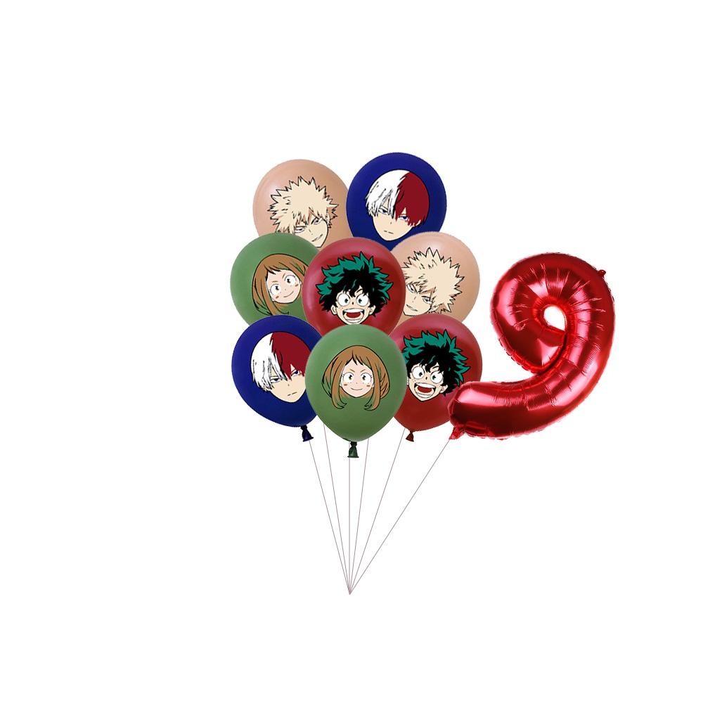 My Heros Academiaed Birthday Themed Party Decorations Balloon Set Tableware Tablecloths Cake Toppers Party Supplies Baby Shower