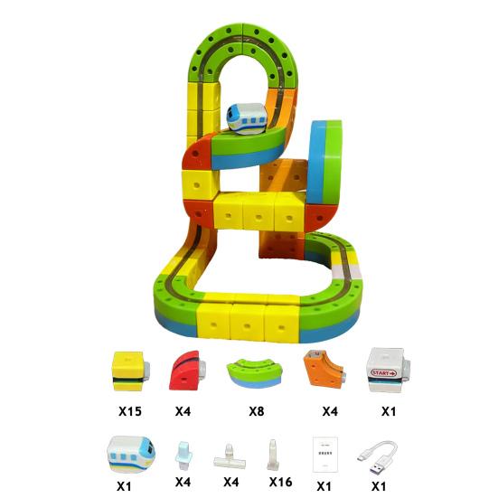 1 Набор Магнитный Трек Поезд Игрушечный Набор Детский DIY Рельсовый Конструктор Бросающий Вызов Гравитации