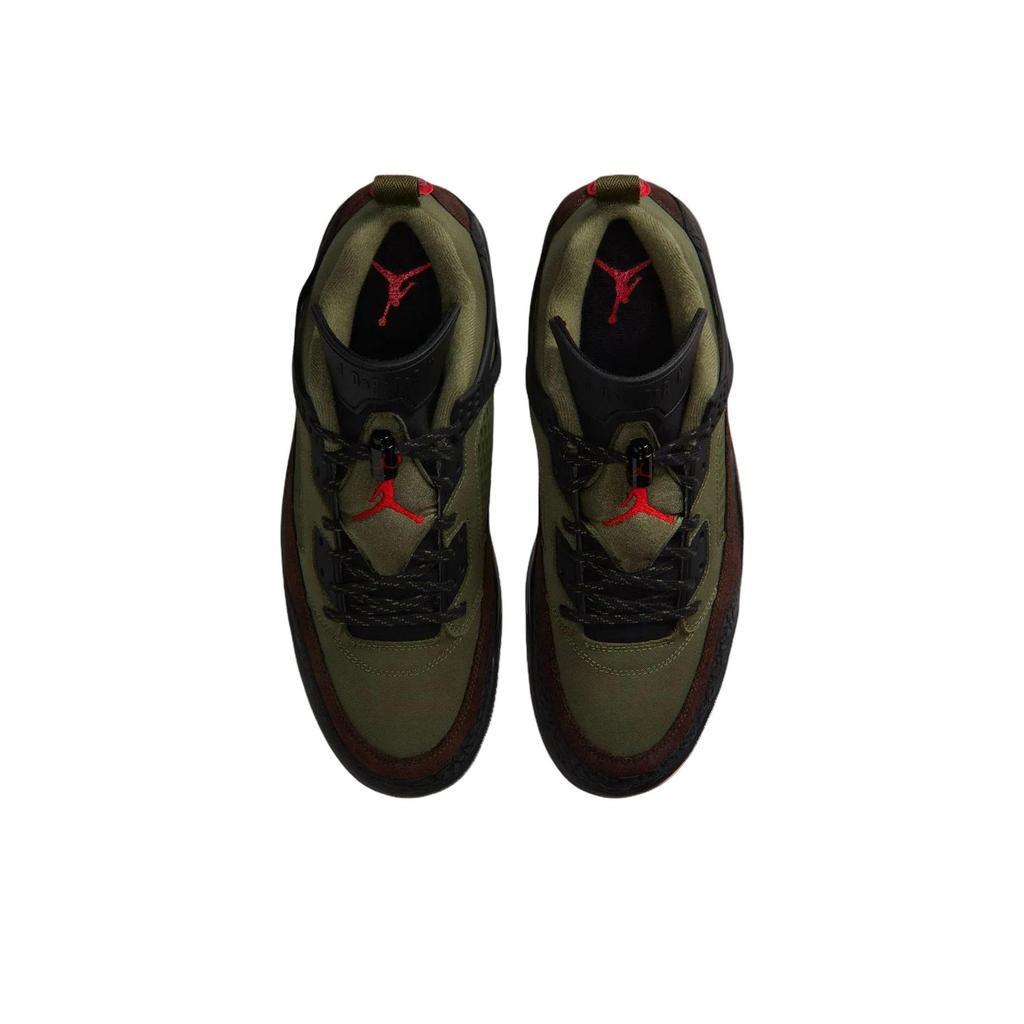 Кроссовки унисекс Air Jordan Spizike Low Beef & Broccoli Зеленый Средне-оливковый Университетский красный IH1782-200