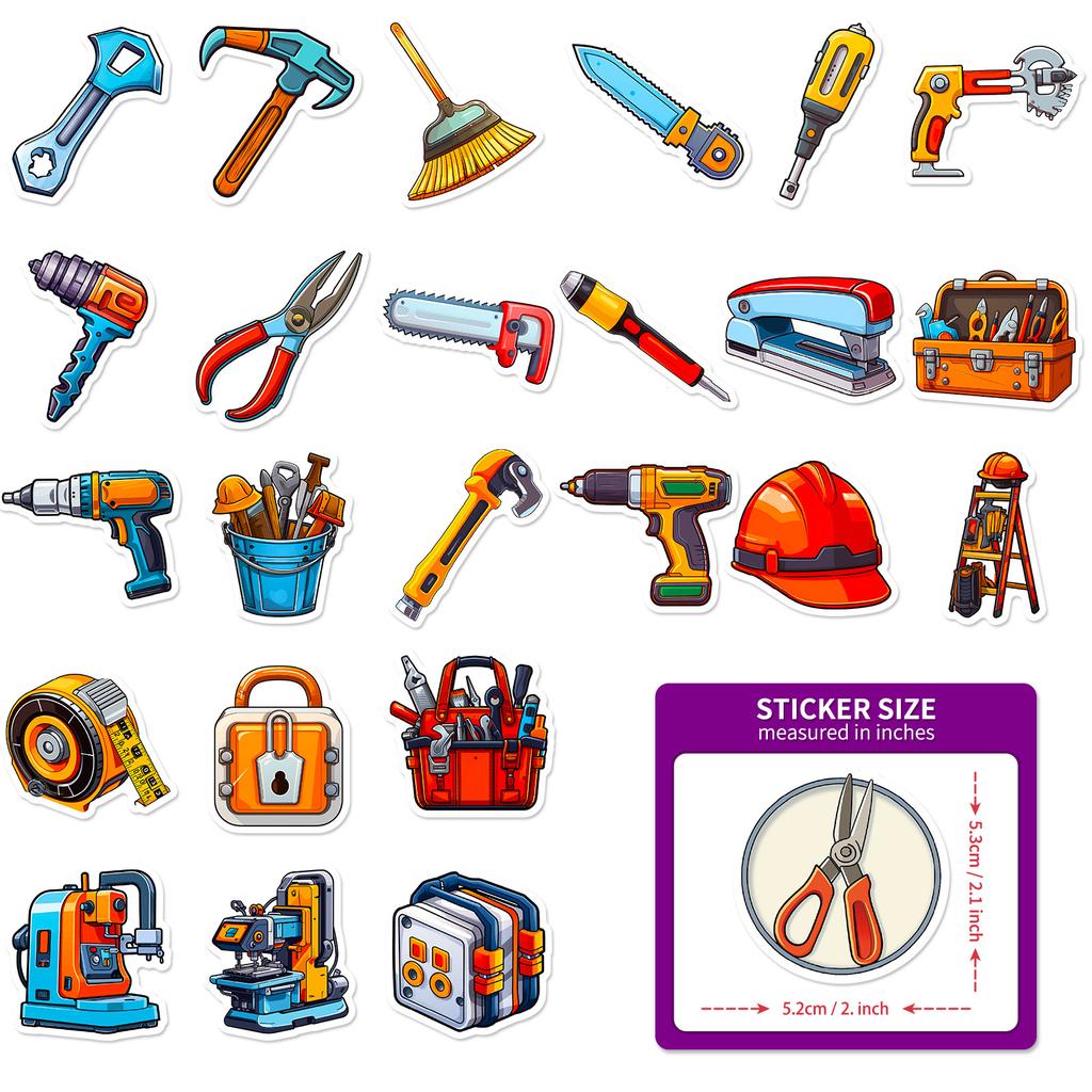 10/25/50 шт. Мультяшная сумка для ручных электроинструментов, наклейки с граффити для DIY-скрапбукинга, бутылки для воды, телефона, ноутбука, гитары, декаль