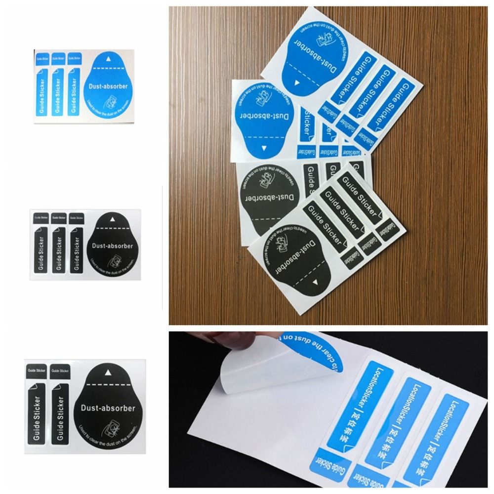 50PCS PVC Tablet Screen Dedust Sticker Cleaning LCD Guide Protector Tempered Glass