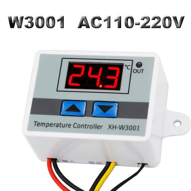 W3001 W3002 Микрокомпьютерный контроллер температуры DC12V 24V AC110 AC200V Цифровой термостат Термореле Управление нагревом и охлаждением