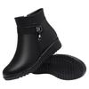 Shoes Autumn and Winter Soft-soled Non-slip Fur Integrated Medium Soft Leather Flat-soled Winter Velvet Warm Short Boots
