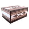 [P9412] - Brown 'Boho' Jewelry Box - 16x11. 5x6. 5cm