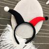 Unique Plush Clown Headband for Adults and Kids Perfect for Halloween and Costume Parties with 3D Exaggerated Horns
