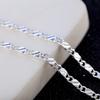 925 Sterling Silver 16/18/20/22/24/26/28/30 Inch 2mm Charm Chain Necklace for Women Man Fashion Wedding Party Jewelry