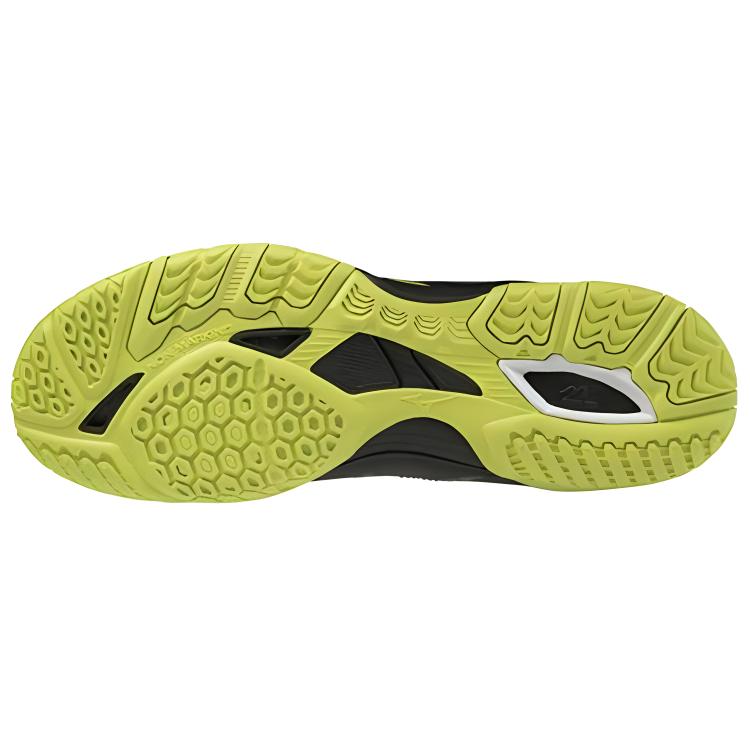 Mizuno Wave Medal Rise Дышащие Прочные Нескользящие Низкие Обувь для Настольного Тенниса Унисекс Черно-Желтые 81GA211005