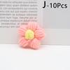 10pcs Hand-knitted Flower Applique Sew On Patches Floral Applique Decor For Clothes Shoes Hats Craft Diy Hair Clip Wedding Decor