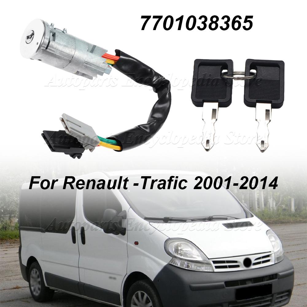 For Renault Trafic/Nissan Primastar 2001-2014 7700813973 7701475696 Car Ignition Lock Cylinder Switch With Key 7701038365